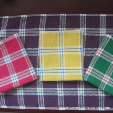 The Spot Cotton Plain White Printing Grid Tea Towel Wholesale